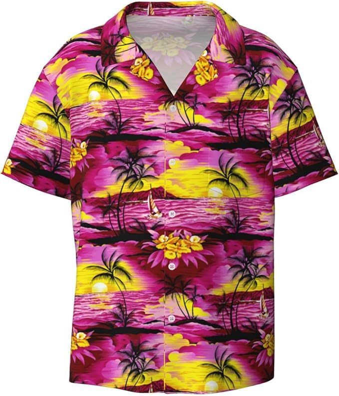 Camisa casual de manga corta para hombre a juego