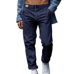 Pantalon pour homme avec poches, décontracté, ample, confortable, à séchage rapide, avec ceinture nouée