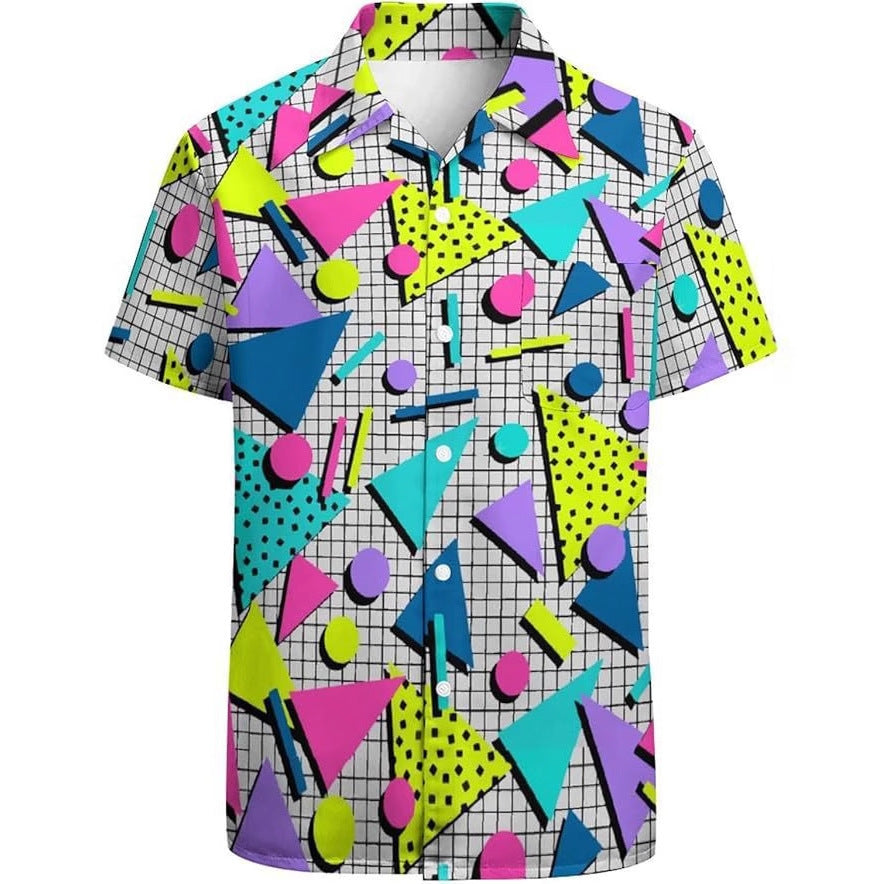 Camisa casual de manga corta para hombre a juego