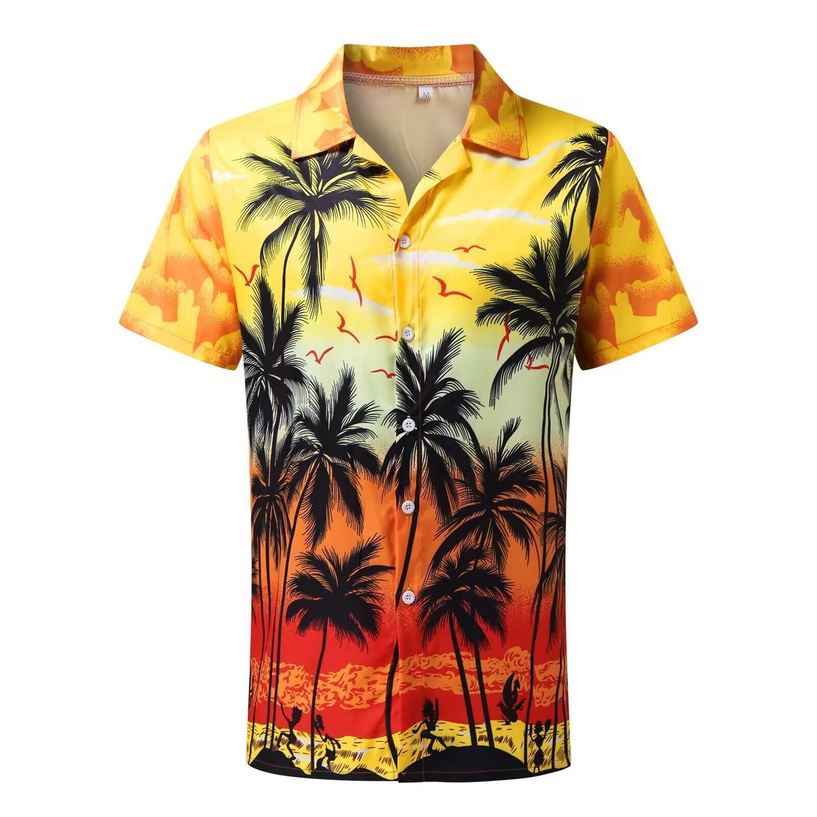 Camisa hawaiana de manga corta con estampado 3D de verano para hombre