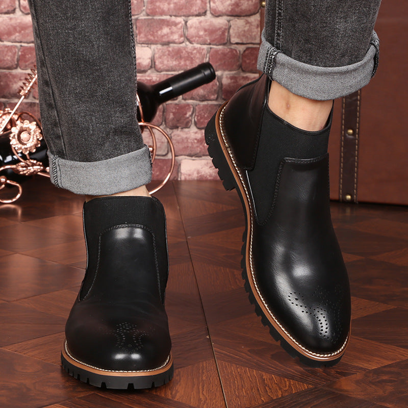 Bottes en cuir Brock pour hommes, chaussures Martin pour hommes 