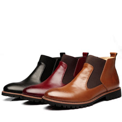 Bottes en cuir Brock pour hommes, chaussures Martin pour hommes 