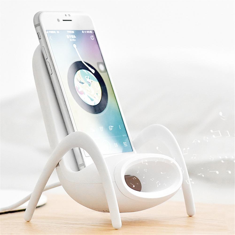 Mini chaise portable avec chargeur sans fil, support de téléphone portable, chargeur sans fil 10 W, charge rapide, cadeau spécial