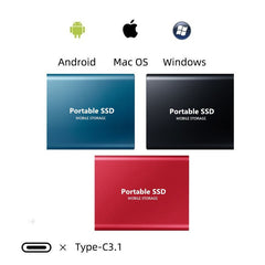 Mini disque SSD mobile 2T Type 3.1 en métal