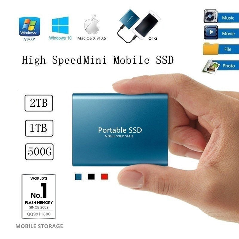 Mini disque SSD mobile 2T Type 3.1 en métal