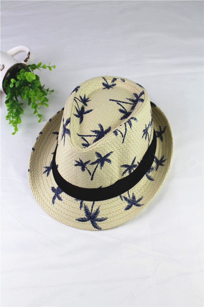 Chapeau de paille d'été pour enfants, imprimé, chapeaux pour bébés