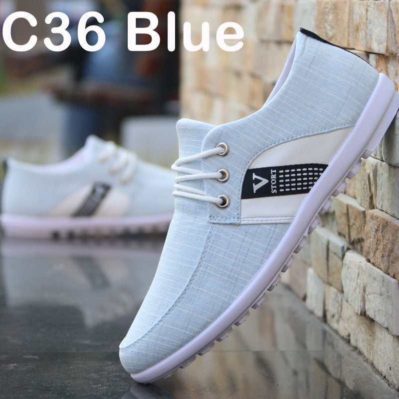 Chaussures en toile à semelle souple pour homme, chaussures de sport et de loisirs en tissu ancien de Pékin, chaussures à pois
