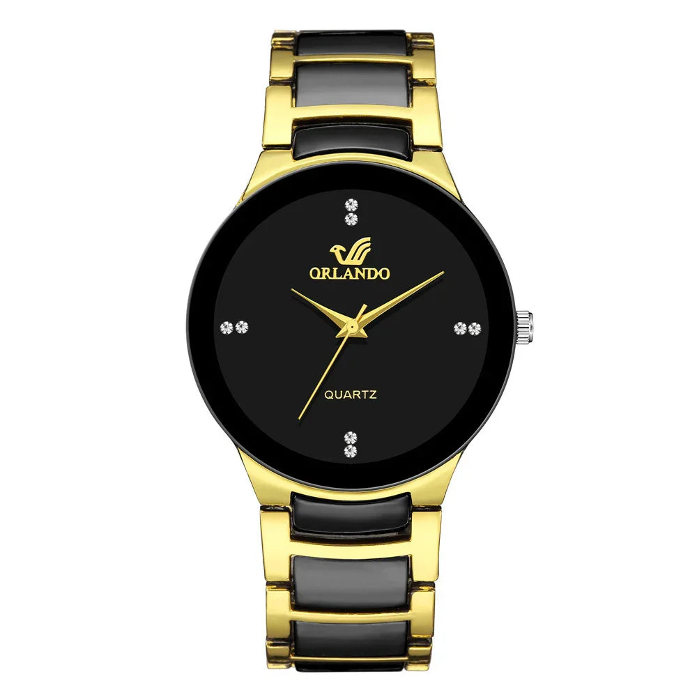 Exquisite Dual-Tone Steel Watch – Orlando