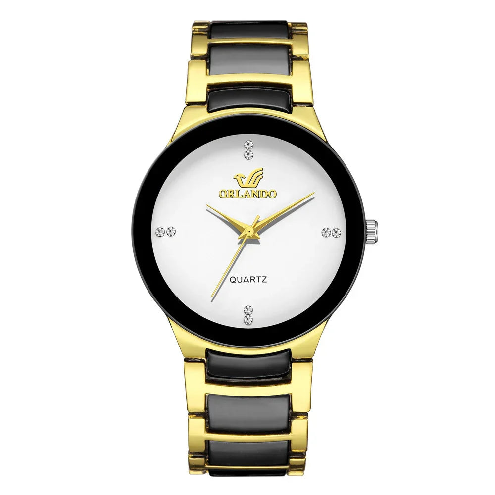 Exquisite Dual-Tone Steel Watch – Orlando