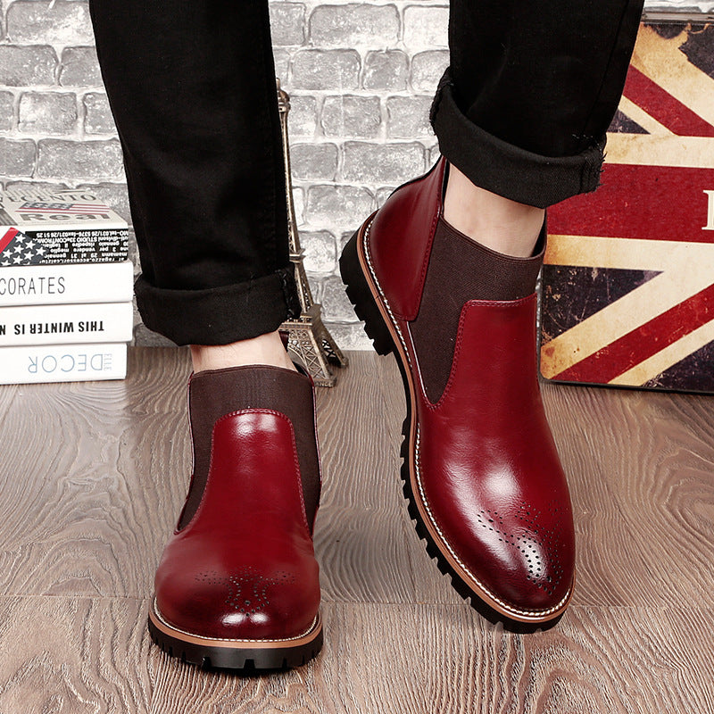 Bottes en cuir Brock pour hommes, chaussures Martin pour hommes 