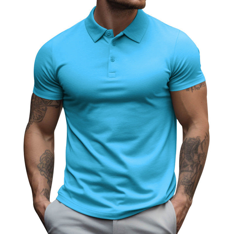 Men's Oversized Collar Solid Color T-shirt