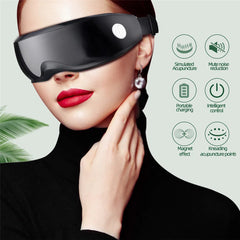 Masseur oculaire à thérapie magnétique, vibrateur, instrument de massage oculaire intelligent, 9 modes, soulage la fatigue, massage des globes oculaires