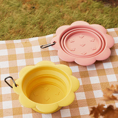 Gamelle pliable pour chien, gamelle de voyage pliable en silicone pour animaux de compagnie, sans BPA, avec mousqueton