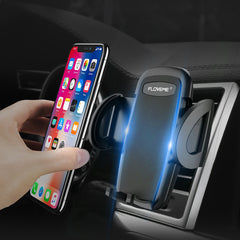 Soporte para teléfono de coche con toma de corriente de 360°