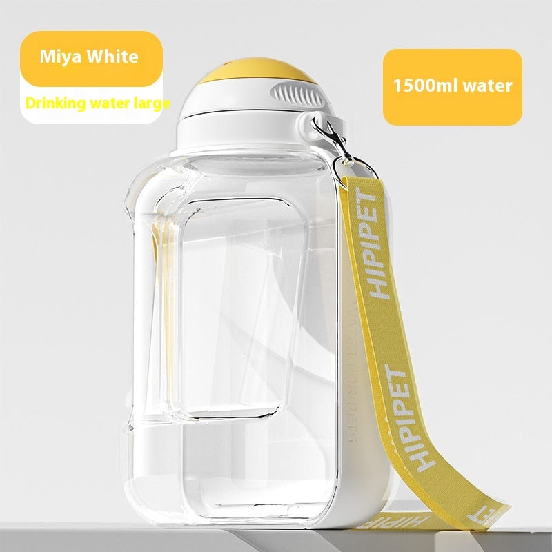 Distributeur d'eau 2 en 1 pour chiens et chats, grande capacité, portable, avec bol intégré pour eau et nourriture