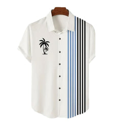 Camisa hawaiana de manga corta con estampado 3D de verano para hombre