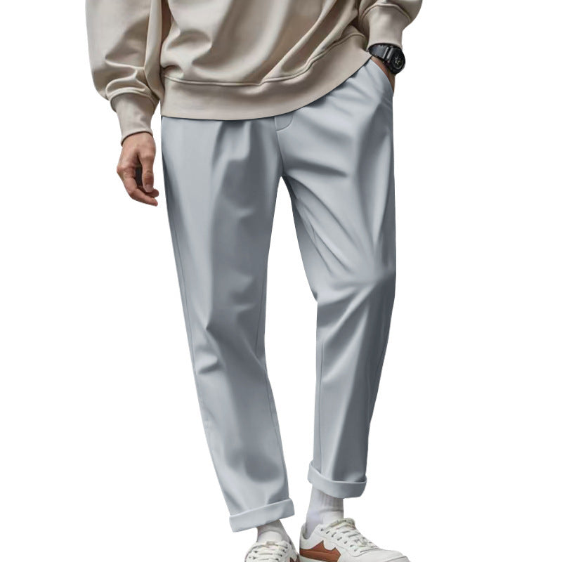 Pantalon pour homme avec poches, décontracté, ample, confortable, à séchage rapide, avec ceinture nouée