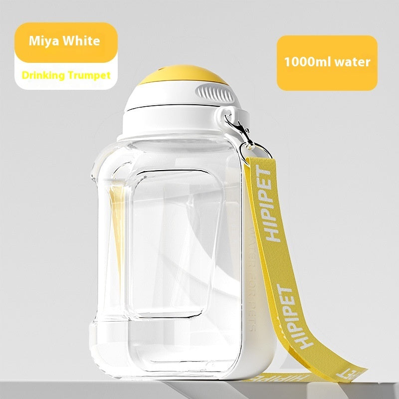 Distributeur d'eau 2 en 1 pour chiens et chats, grande capacité, portable, avec bol intégré pour eau et nourriture