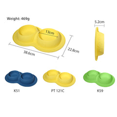 Tapis antidérapant et imperméable en silicone pour animaux de compagnie, 2 en 1, pour eau et nourriture 