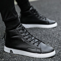 Botas altas casuales, zapatos de estilo coreano de moda.
