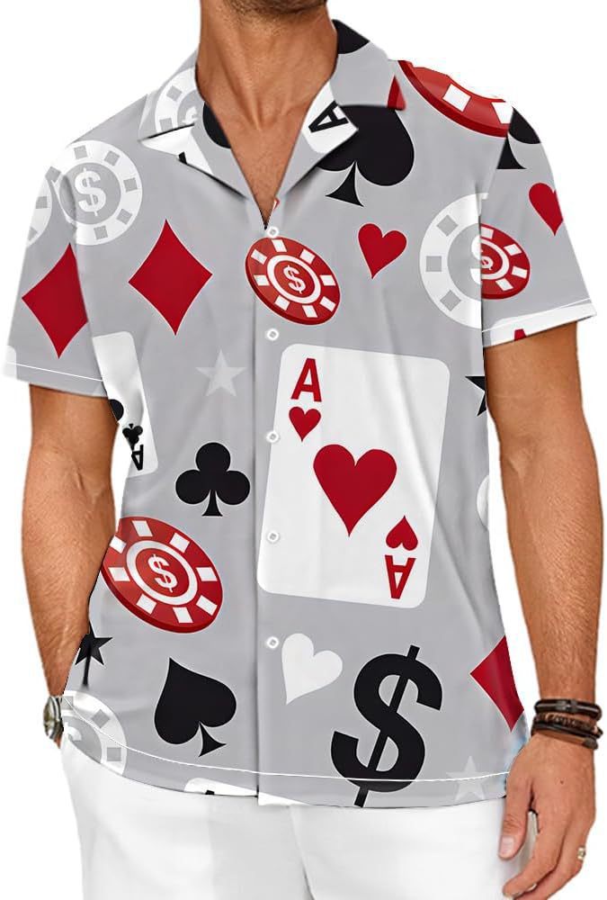 Camisa casual de manga corta para hombre a juego