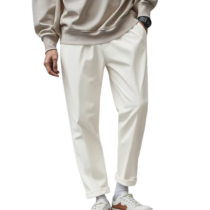 Pantalon pour homme avec poches, décontracté, ample, confortable, à séchage rapide, avec ceinture nouée