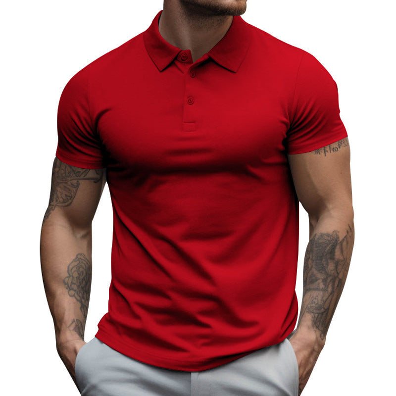 Men's Oversized Collar Solid Color T-shirt
