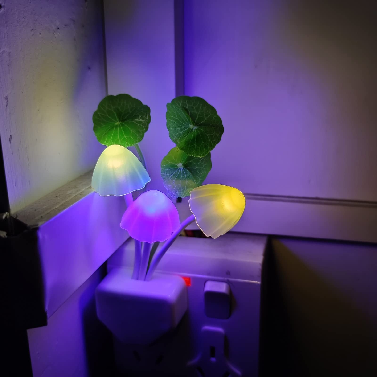 New LED Night Light Energy-saving Plug-in Induction Creative Mushroom Light For Home