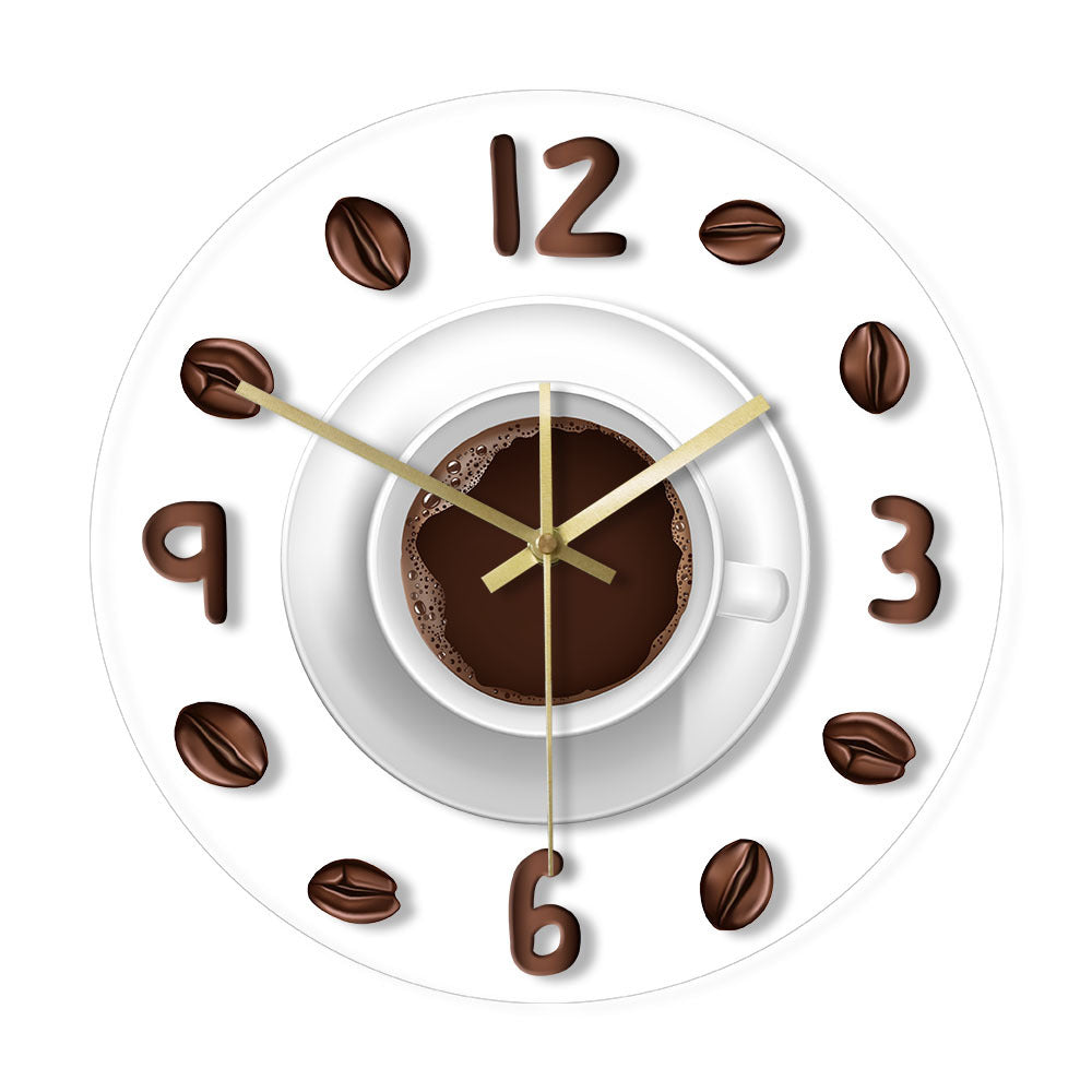 LED light transparent decorative wall clock