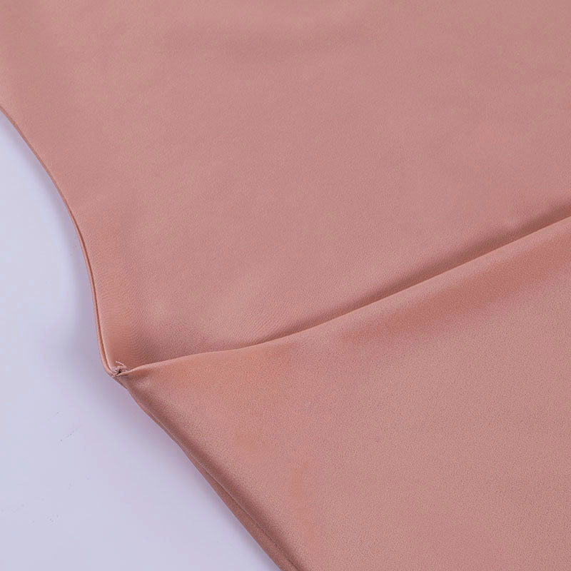 Robe de soirée en satin, col en V, dos nu, mini, sans manches, robe de soirée d'été