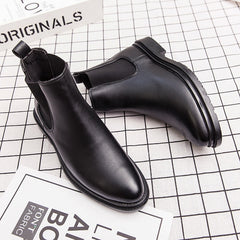 Vestidos de fiesta de boda de moda para hombre, botas de invierno de algodón cálido, cuero de vaca