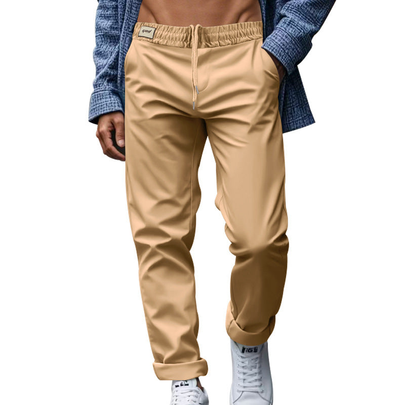 Pantalon pour homme avec poches, décontracté, ample, confortable, à séchage rapide, avec ceinture nouée
