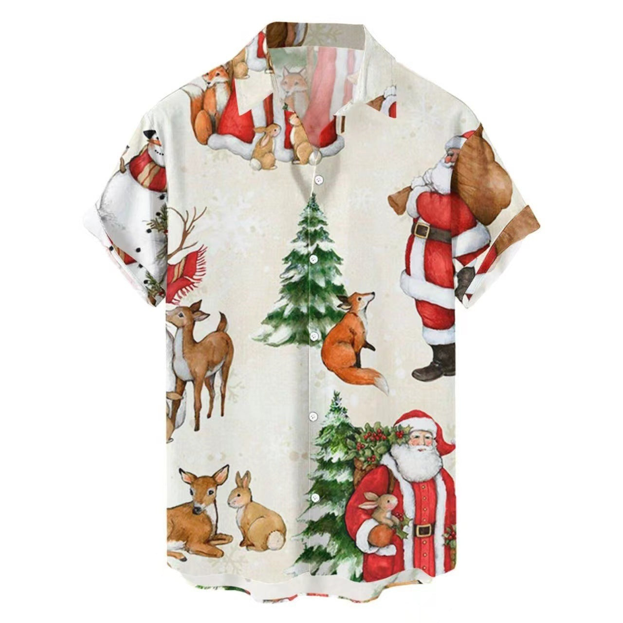 Camisa hawaiana de manga corta con estampado 3D de verano para hombre