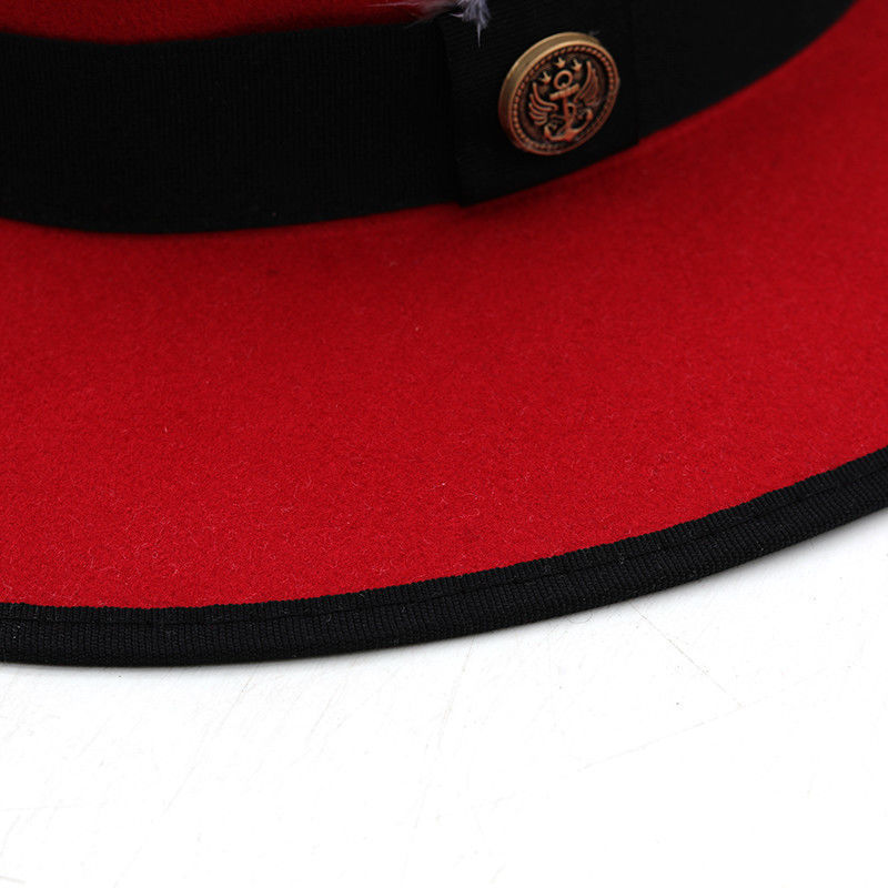 New Great Eaves Feather Ribbon British Retro Hat