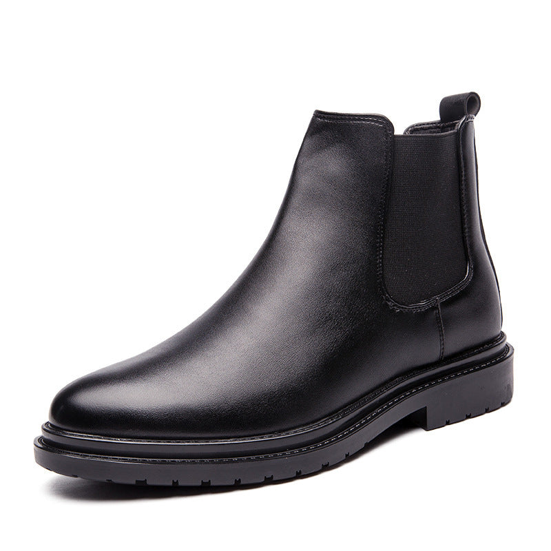 Vestidos de fiesta de boda de moda para hombre, botas de invierno de algodón cálido, cuero de vaca