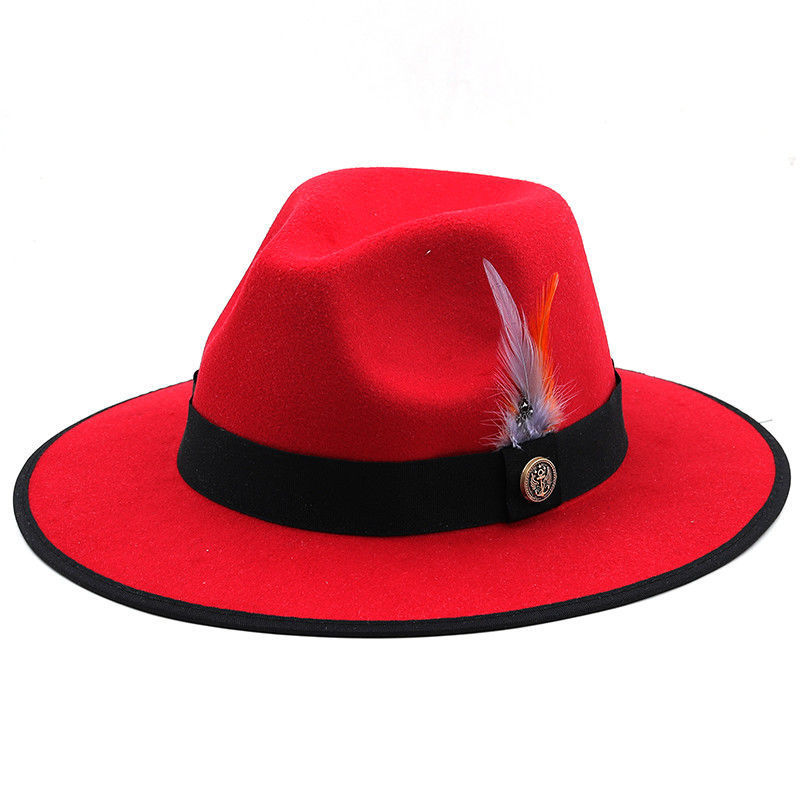 New Great Eaves Feather Ribbon British Retro Hat