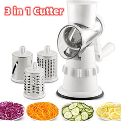 Coupe-légumes manuel 3 en 1, accessoires de cuisine, râpe pour coupe-légumes, hachoir rond, mandoline, broyeur de pommes de terre, fournitures de cuisine pour la maison, gadgets de cuisine