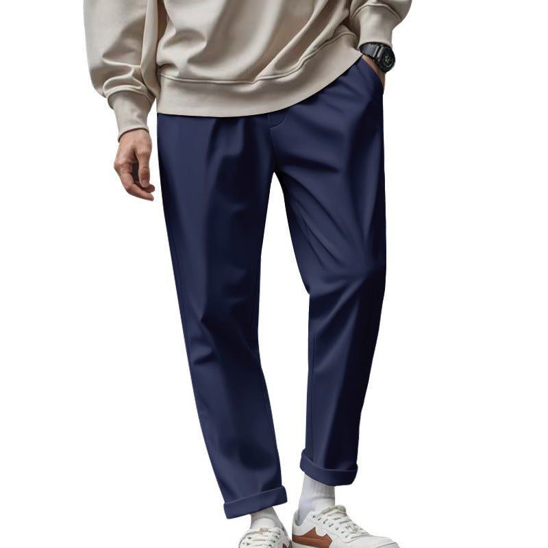 Pantalon pour homme avec poches, décontracté, ample, confortable, à séchage rapide, avec ceinture nouée