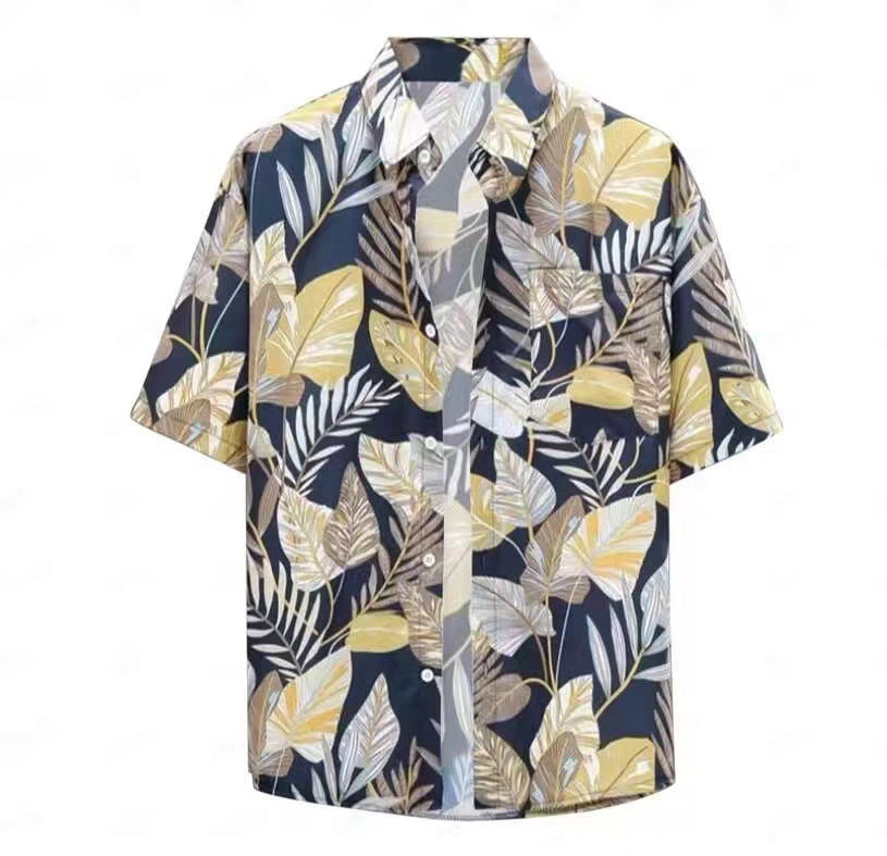 Camisa hawaiana de manga corta con estampado 3D de verano para hombre