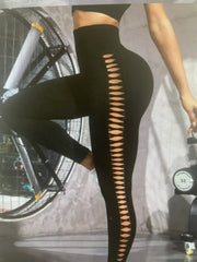 Sports Breathable Quick-drying Side Hollow Tie-dye Yoga Pants