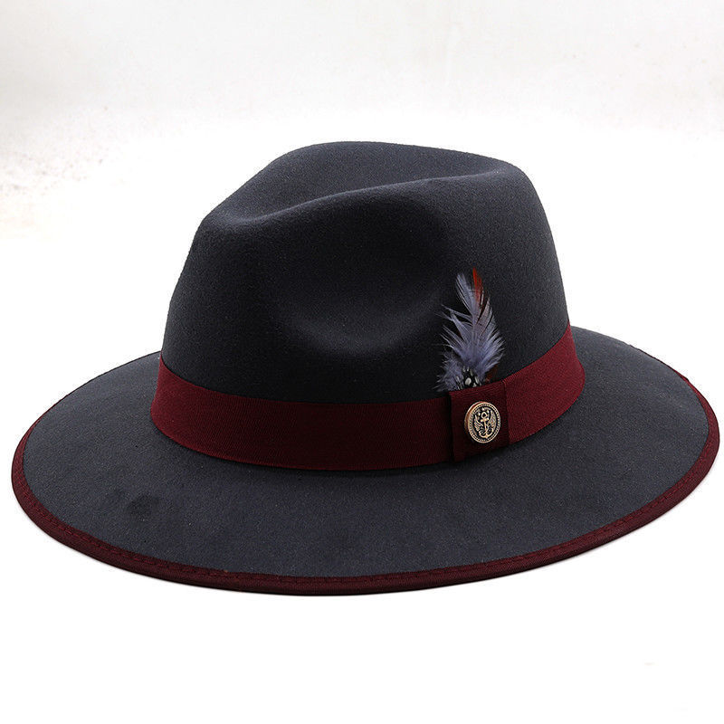 New Great Eaves Feather Ribbon British Retro Hat