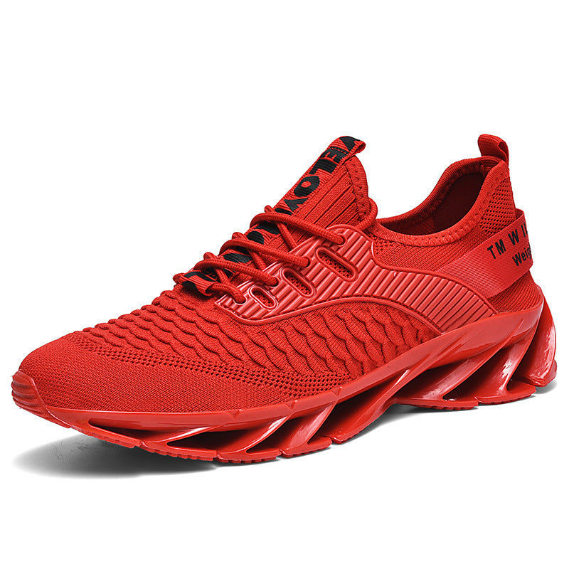 Zapatillas deportivas de moda con diseño de escamas tejidas y voladoras de Fashion Blade