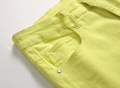Pantalones casuales de mezclilla de alta elasticidad para hombres europeos y americanos