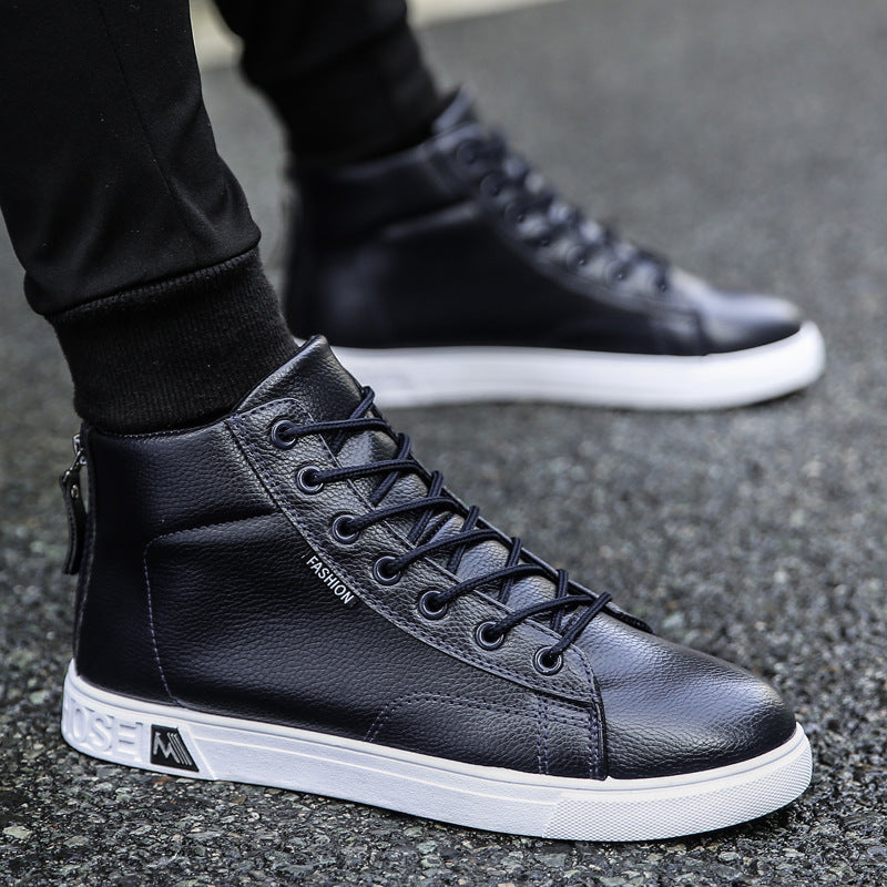 Botas altas casuales, zapatos de estilo coreano de moda.