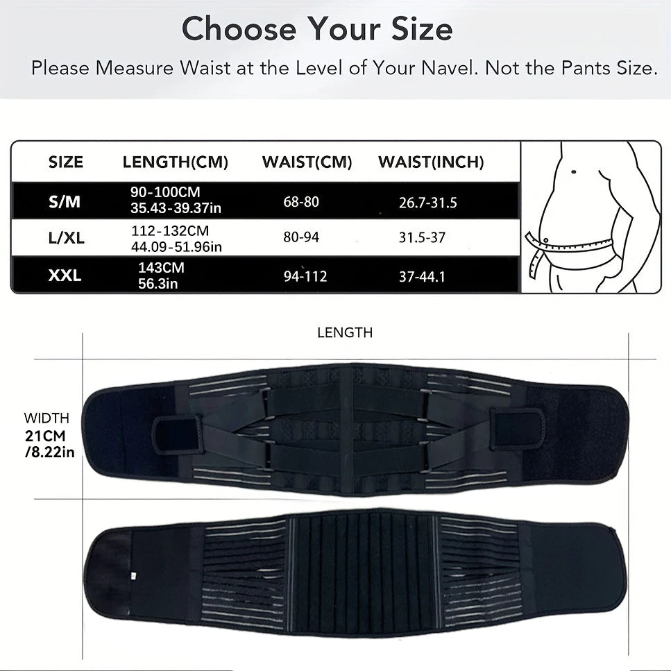 Adjustable Lumbar Support Belt Double Pull Back Waist Orthopedic Corset Spine Decompression Back Pain Relief Tighten The Abdomen