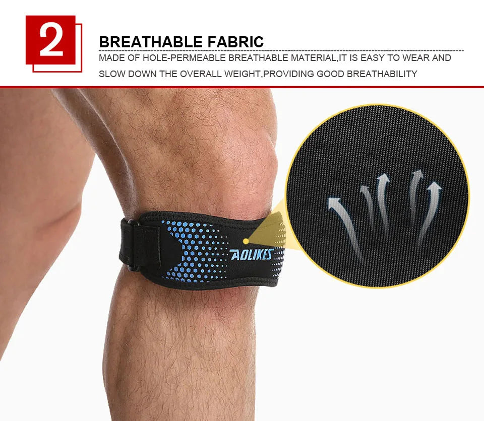 AOLIKES 1PCS Patella Tendon Knee Straps, Knee Brace Knee Support Patellar Stabilizer for Running Hiking Tennis Jumping Arthritis
