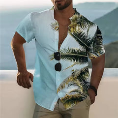 Chemise imprimée à manches courtes pour homme