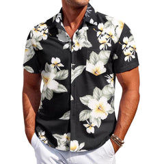 Chemise hawaïenne à manches courtes pour homme, impression numérique 3D, motif vacances