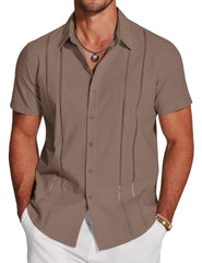 Chemise hawaïenne à manches courtes pour homme, impression numérique 3D, motif vacances