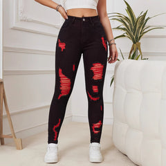 Pantalon crayon slim fit skinny hip-hop stretch pour femme
